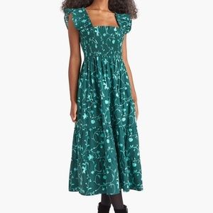Hill House Ellie Nap dress | Green Botanical | Medium | EUC
